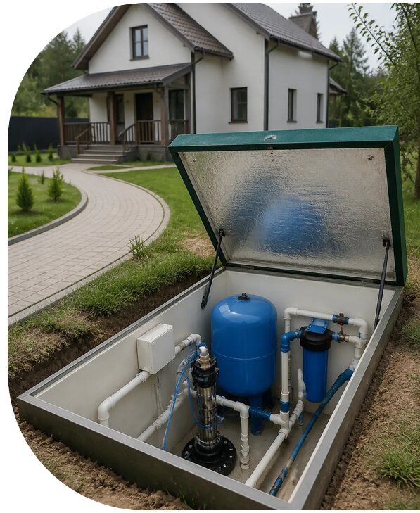 Автономное водоснабжение дома в Канаше от 154080 р. | АПаруса-Кна
