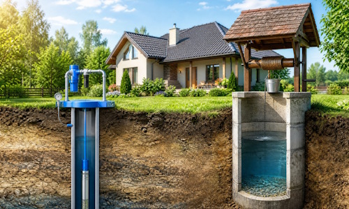Автономное водоснабжение загородного дома Канаш: скважина или колодец 